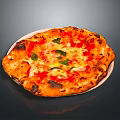 Delicious Pizza With Crispy Crust Melted Cheese Fresh Tomato Sauce And Basil Leaves