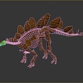 Modern Skeleton Stegosaurus Skeleton Stegosaurus Skeleton 3d model