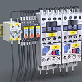 Industrial Electrical Control Equipment With Circuit Breakers Buttons And Indicator Lights