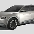 Modern Silver Crossover SUV With Sleek Exterior Design LED Headlights And Alloy Wheels