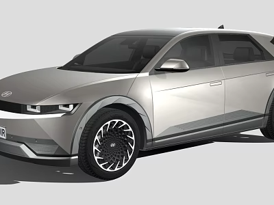 Modern Silver Crossover SUV With Sleek Exterior Design LED Headlights And Alloy Wheels 3d model