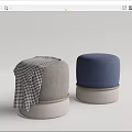 Modern Sofa Stool Low Stool 3d model