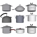 Premium Stainless Steel Cookware Set With Pots Pans Kettles And Lids