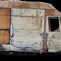 Rusty Van With Corroded Body And Damaged Parts
