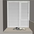 White Window Blinds For Modern Interior With Natural Light Filtering 3d model
