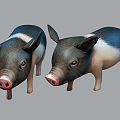 Modern Pig Pet Pig 3d model