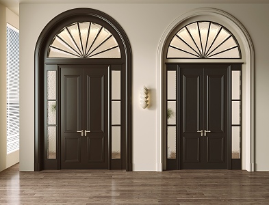 European Style Door American Style Door French Style Door Glass Door Swing Door Wooden Door 3d model