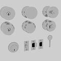Silver Metal Door Knobs Locks And Keys In Various Home Hardware Styles