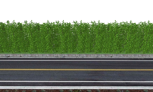 Modern hedgerow wall 3d model