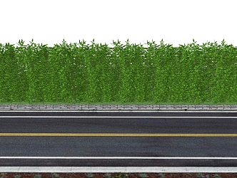 Modern hedgerow wall 3d model