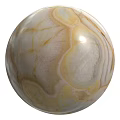 Sphere Component With Marble Texture And Striped Brown Beige Layers Design