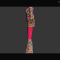 Vibrant Pink Paisley Print Outfit With Bell Sleeves And Flared Pants Design