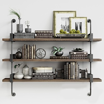 Modern Ornaments Combination Bookshelf 3d model