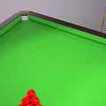 Billiard Table With Green Felt Surface Billiard Balls And Cues For Leisure Play