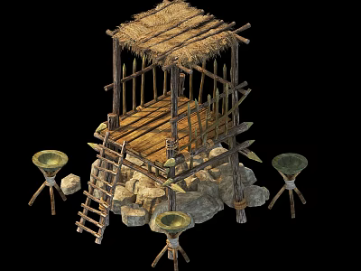 modern sentry tower 3d model