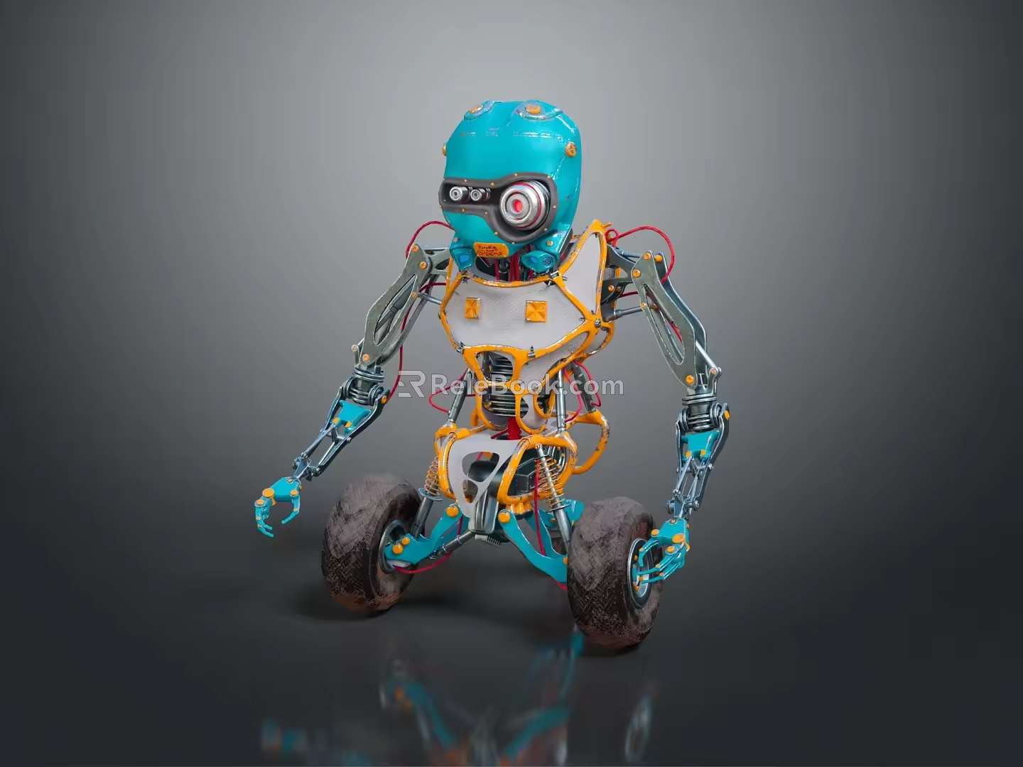 Robot Assistant Small Robot Butler Robot Butler Figure Game Figure 3d model