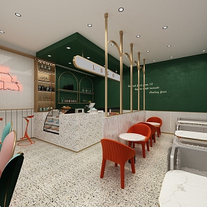 Modern Milk Tea Shop Hong Kong Style Milk Tea Shop 3d model