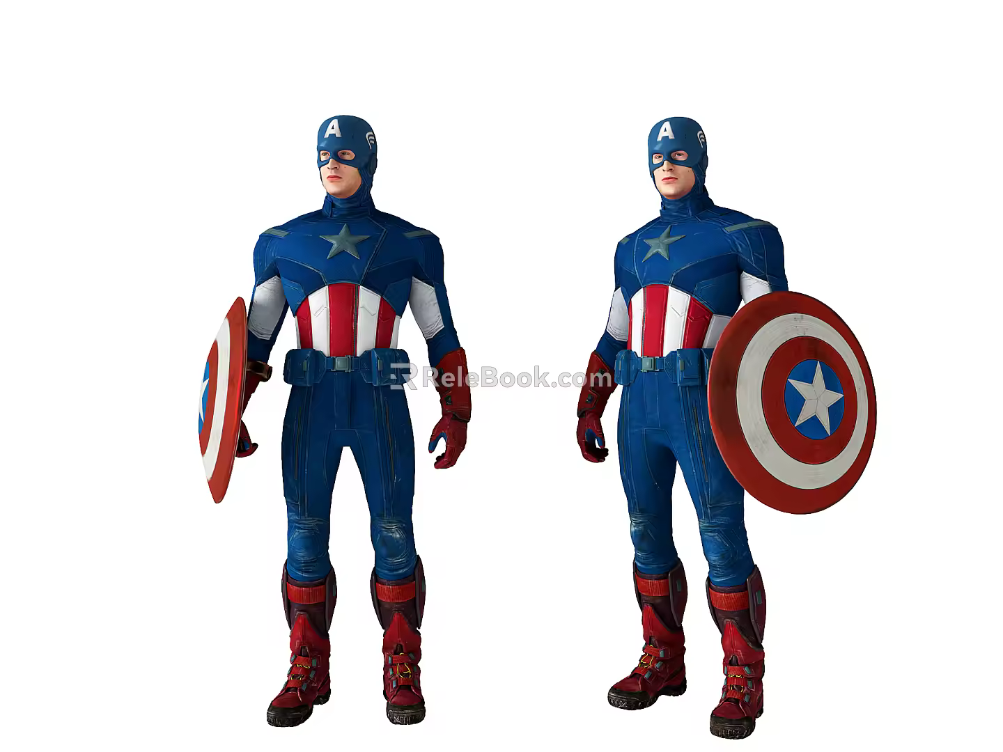 Modern game character Captain America 3d model