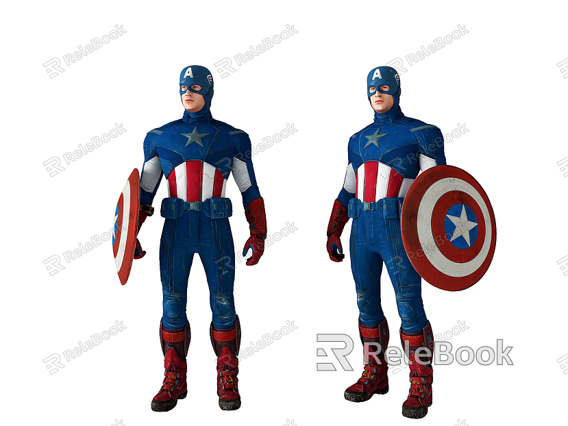 Modern game character character Captain America model