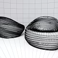 Modern Black Accent Chair With Textured Striped Design And Unique Curved Shape