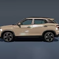 The Modern Beige SUV Featuring Sleek Exterior Design Alloy Wheels and Bold Front Grille