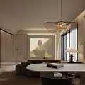Modern Living Dining Room With Floor to Ceiling Windows Sofa Coffee Table And Wooden Flooring