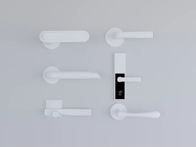 Modern Door Handles With Sleek Contemporary Design Styles For Home Interiors 3d model
