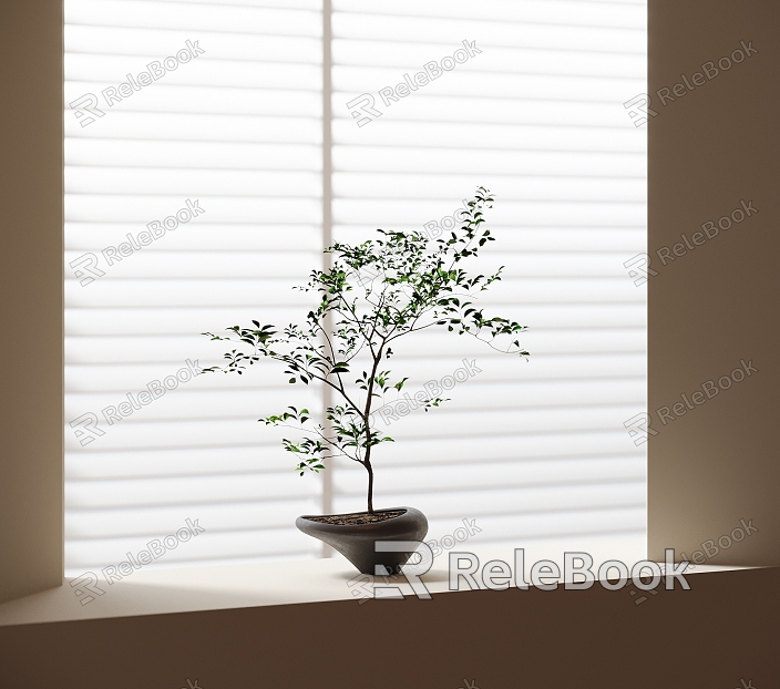 bonsai plant ornaments plant green plants model