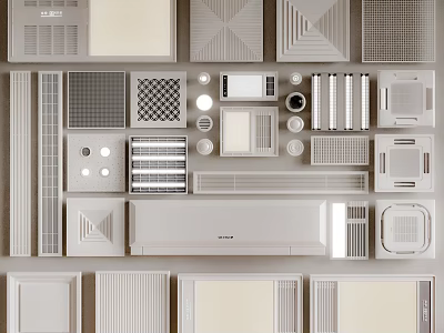 Variety Of Air Conditioner Vents Design And Layout 3d model