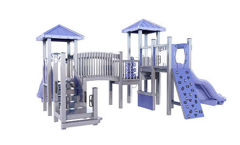 Modern slide kindergarten equipment children'slide equipment 3d model