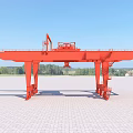 Red Gantry Crane Industrial Equipment For Heavy Duty Outdoor Lifting Operations