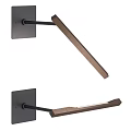 Modern Minimalist Wall Sconce With Wooden Arm And Metal Base For Home Lighting