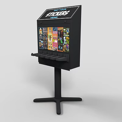 Standing Arcade Entertainment Machine With Retro Gaming Multiple Classic Games Control Panel 3d model