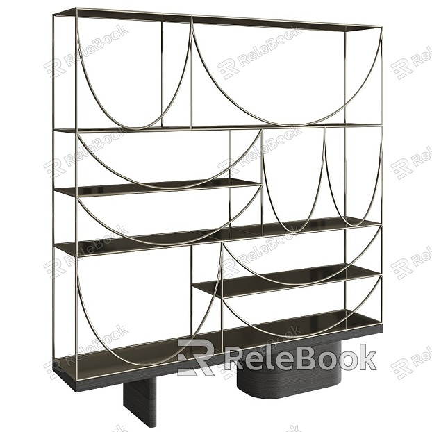 Decorative Shelf Bookshelf Storage Rack model