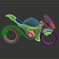 Jet Motorcycle Sci-Fi Motorcycle Concept Motorcycle Flying Car Space Flying Car Space Motorcycle 3d model