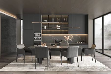 Modern Home Restaurant 3d model