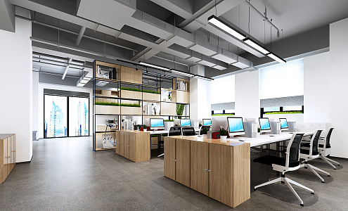 Industrial LOFT Public Office Area Office Area Space 3d model