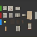 Modern notebook book document printing 3d model