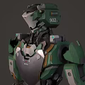 Skinned Skeleton Robot Animation Mechanical Warrior AI Smart 3d model