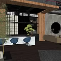 Modern Rest Area Hotel Rest Area 3d model