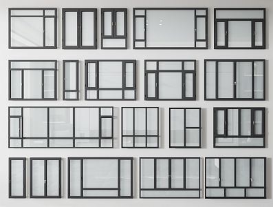 Modern window casement window aluminum alloy window 3d model