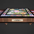 Fun Board Game Set With Wooden Case Colorful Tiles And Game Cards For Family