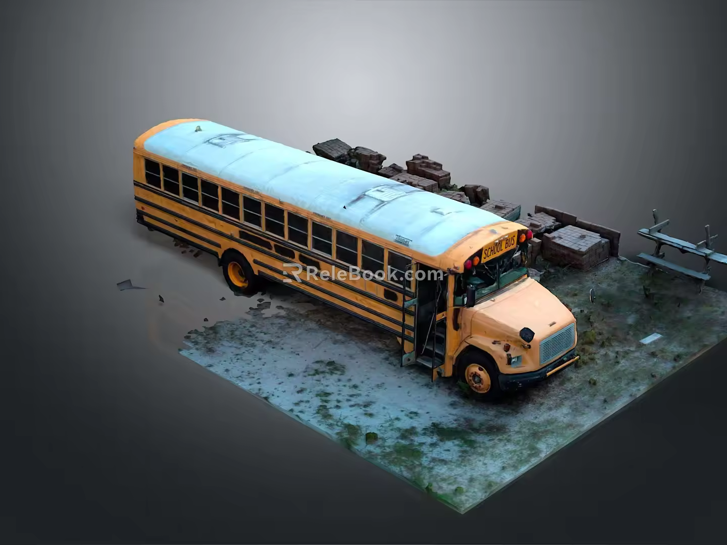 Bus School Bus Van Box Bus Tourist Bus Coach 3d model