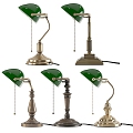 European-style retro metal table lamp 3d model