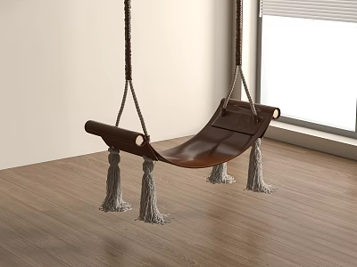 Cream Modern Swing Chair Hanging Chair Swing 3d model