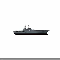 Aircraft Carrier With Flight Deck And Island Structure For Military Operations