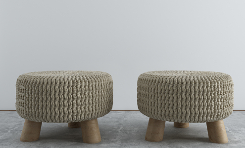 Modern Stool Casual Low Stool 3d model