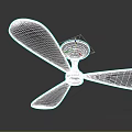 Modern Black Ceiling Mounted Air Conditioning Fan With Three Sleek Blades And Minimalist Design