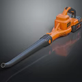 Electric Leaf Blower Orange And Black Design With Long Nozzle For Efficient Cleaning 3d model