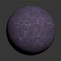 Purple Spherical Decorative Equipment With Grid Pattern Square Textured Surface For Modern Interior Decoration